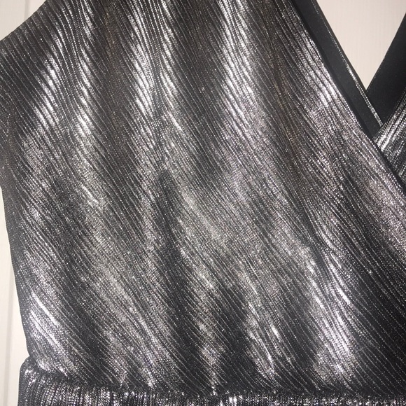 Forever 21 Silver Surplice Mini Dress - Picture 5 of 5